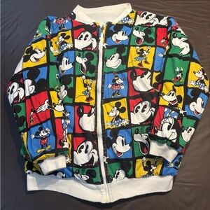 Vintage Disney Mickey & Co DonnKenny Reversible Disney Bomber Jacket Size Small